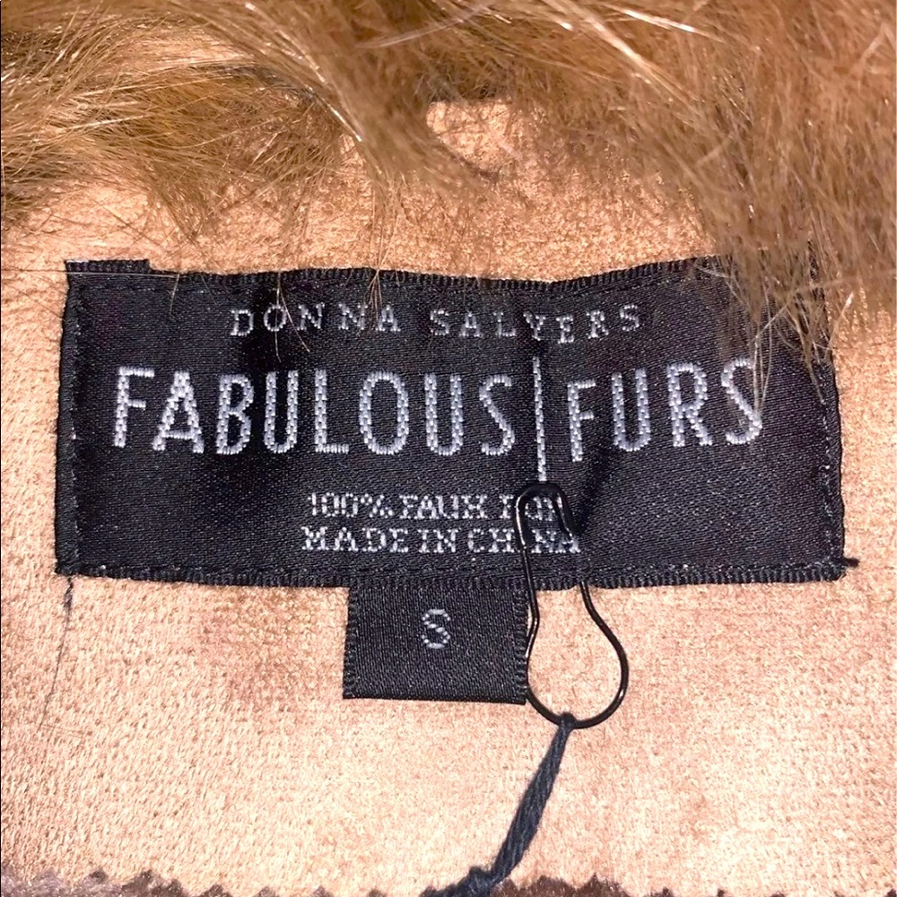 Donna Salyers Latte Faux Fur Coat